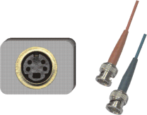 4pin-Mini-DIN-Buchse (S-Video) / 2x BNC-Stecker