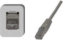 RJ45-Buchse, Cat.6 / RJ45-Stecker, Cat.6