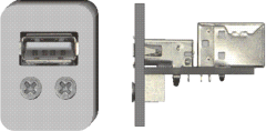 USB 2.0 A-Buchse / B-Buchse
