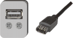 USB 2.0 A-Buchse / A-Kupplung