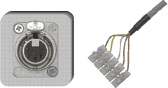 5pin-XLR-Buchse / 5-fach Lüsterklemme