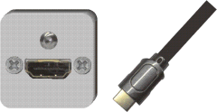 HDMI-Buchse / HDMI-Stecker AWG 24 mit Ethernet HDMI 1.4