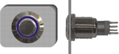 Taster Edelstahl, 18/16mm Lötanschluss