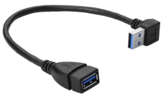 USB 3.0 Kabel A-Winkelstecker runter / A-Kupplung