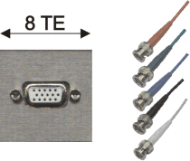 15pin-HD-VGA-Buchse / 5x BNC-Stecker