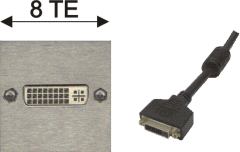 DVI-I-Buchse 24+5 / DVI-D-Kupplung 24+1 Dual Link