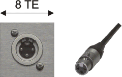 3pin-XLR-Einbaustecker / 3pin-XLR-Kupplung