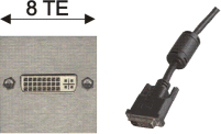 DVI-I-Buchse 24+5 / DVI-I-Stecker 24+5 Dual Link