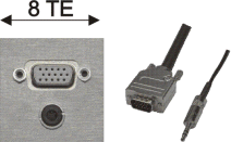 15pin-HD-VGA-Buchse + 3,5mm-Klinkenbuchse stereo / VGA-Stecker + 3,5mm-Klinkenstecker stereo