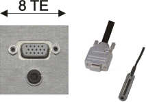 15pin-HD-VGA-Buchse + 3,5mm-Klinkenbuchse stereo / VGA-Buchse + 3,5mm-Klinkenkupplung stereo