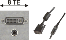 DVI-I-Buchse 24+5 + 3,5mm Klinkenbuchse stereo / DVI-D-Stecker 24+1 + 3,5mm Klinkenstecker