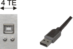 USB-B Buchse / USB-A Stecker