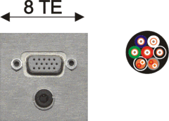 15pin-HD-VGA-Buchse + 3,5mm-Klinkenbuchse stereo / offenes Kabelende VA52