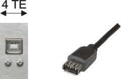 USB-B Buchse / USB-A Kupplung