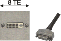 DVI-I-Buchse 24+5 / DVI-I-Kupplung 24+5 Dual Link