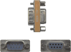 9pin Gender Changer Null-Modem Sub-D Stecker/Buchse