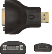Adapter DisplayPort-Stecker / DVI-I Buchse