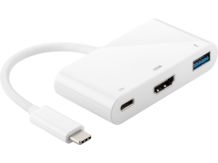 Adapter USB C-Stecker / C-Buchse + HDMI-Buchse + 3.0 A-Buchse