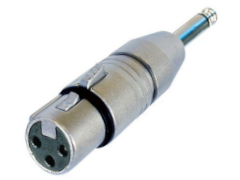 Adapter 6,3mm Mono-Klinkenstecker / 3pol XLR-Kupplung
