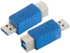 Adapter USB 3.0 A-Stecker / 3.0 B-Kupplung